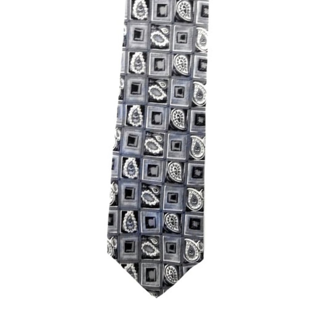 Silk Guy Laroche Necktie With Retro Paisley Design